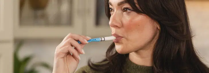 Collect saliva using the collection sponge