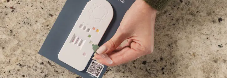 Apply saliva to the test card