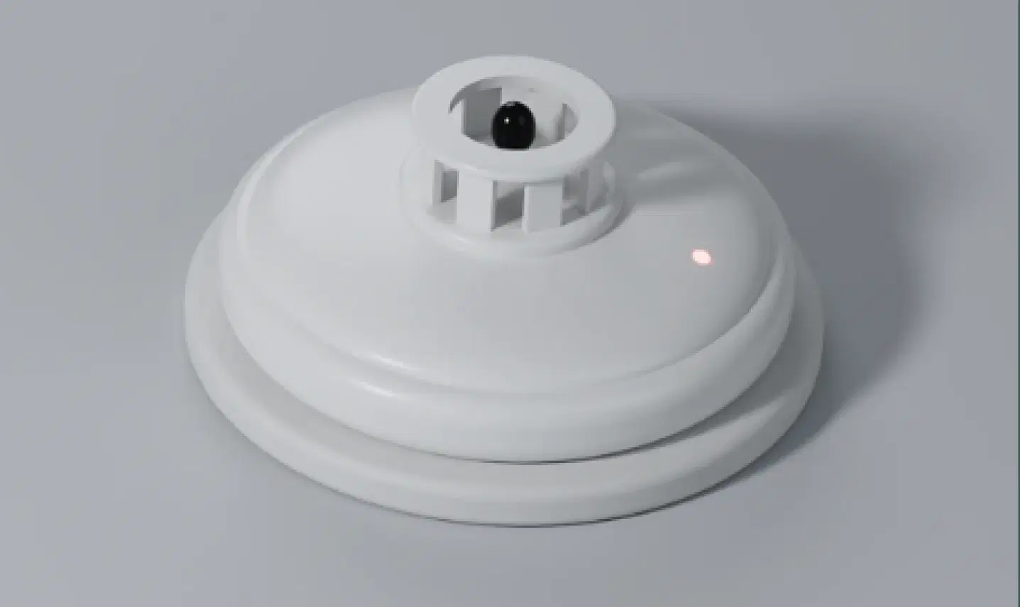 White heat alarm with a red status light